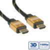 Roline GOLD HDMI kabel sa mrežom, M/M, 15m