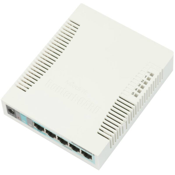 Mikrotik Cloud Smart Switch CSS106-5G-1S (RB260GS) 5-port Gigabit smart preklopnik sa SFP cage, SwOS, plastično kućište, PSU