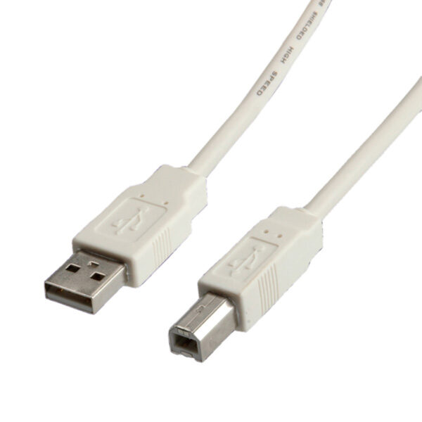Roline VALUE USB2.0 kabel TIP A-B M/M, 3.0m, bijeli