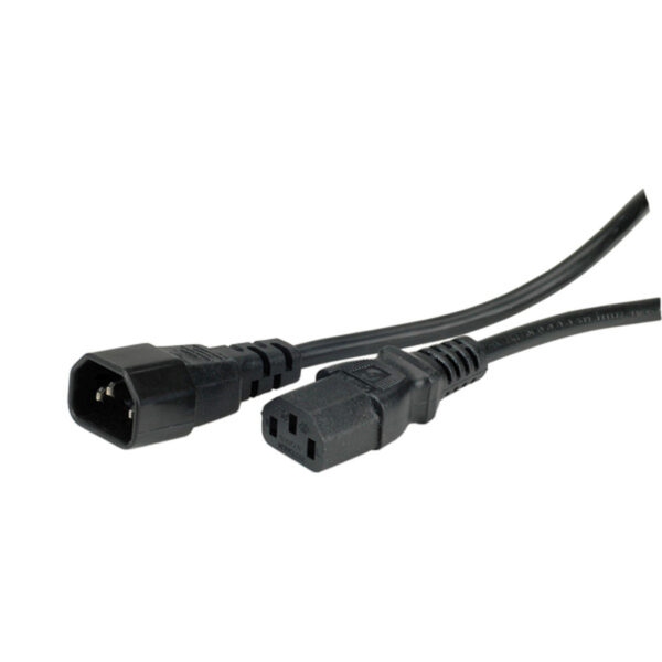 Roline VALUE naponski kabel PC-Monitor, IEC320 C14-C13 10A, M/F, 1.8m, crni