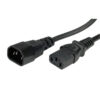 Roline VALUE naponski kabel PC-Monitor, IEC320 C14-C13 10A, M/F, 3.0m, crni