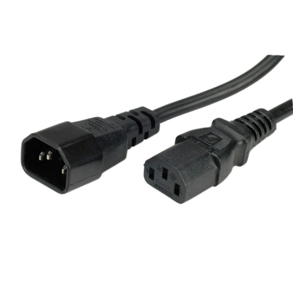 Roline VALUE naponski kabel PC-Monitor, IEC320 C14-C13 10A, M/F, 3.0m, crni