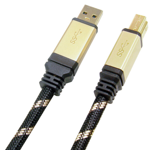 Roline GOLD USB3.0 kabel TIP A/B M/M, 3.0m, crno/zlatni
