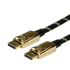 Roline GOLD DisplayPort kabel v1.2, DP-DP M/M, 2.0m, crno/zlatni