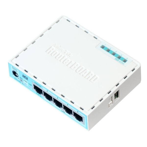 Mikrotik RB750Gr3, hEX, Dual Core 880MHz MHz CPU, 256MB RAM, 5×Gigabit LAN, USB, RouterOS L4, plastično kućište, PSU