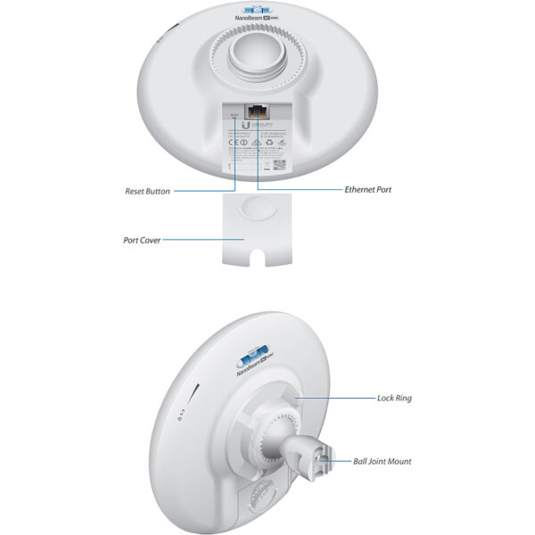Ubiquiti airMax NanoBeam 5ac Gen2, 5GHz, 19dBi