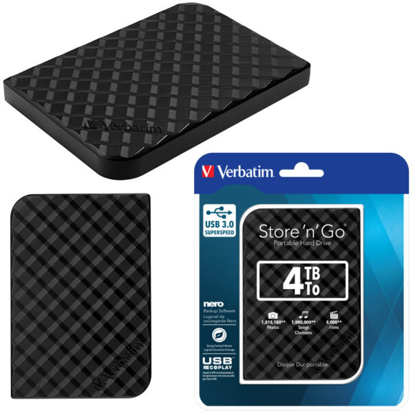 36341_01 Verbatim 2.5" Store'n'Go 4TB vanjski HDD, USB3.0 Gen2, crni