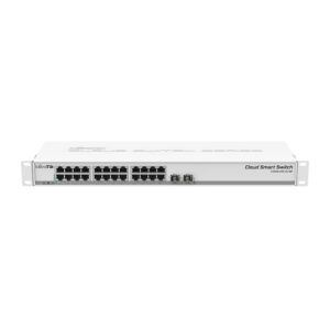 Mikrotik Cloud Smart Switch CSS326-24G-2S+RM, 24×G-LAN, 2×SFP+ cages, 1U rackmount kućište, PSU