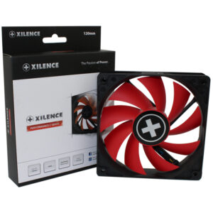 Xilence hladnjak za kućište 120×120×25mm, PWM, crno/crveni