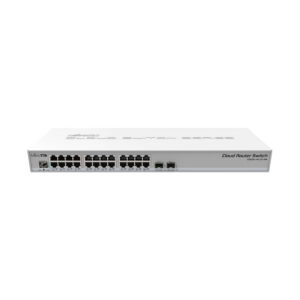 Mikrotik Cloud Router Switch CRS326-24G-2S+RM, 800 MHz CPU, 512MB RAM, 24xG-LAN, 2xSFP+ cage, RouterOS L5 or SwitchOS (dual boot), 1U rackmount kućište, PSU