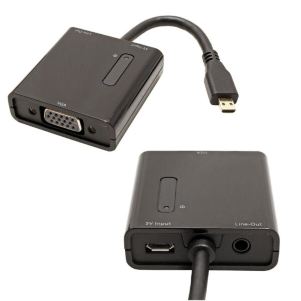 Roline VALUE adapter/kabel Micro HDMI - VGA, M/F, 0.15m