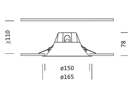 Osram dowlight Punctoled 13W, 1050lm, 3000K, fi 150mm