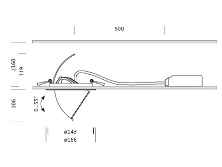 Osram spot izvlačivi Punctoled 27W, 3100lm, 3000K, fi 166mm