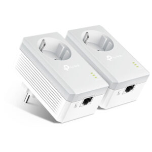 TP-Link AV600 Powerline mrežni adapter, 600Mbps, 1× mrežni ulaz, dodatna strujna utičnica, HomePlug AV (duplo pakiranje)