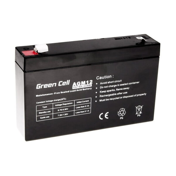 Green Cell (AGM12) baterija AGM 6V/7Ah