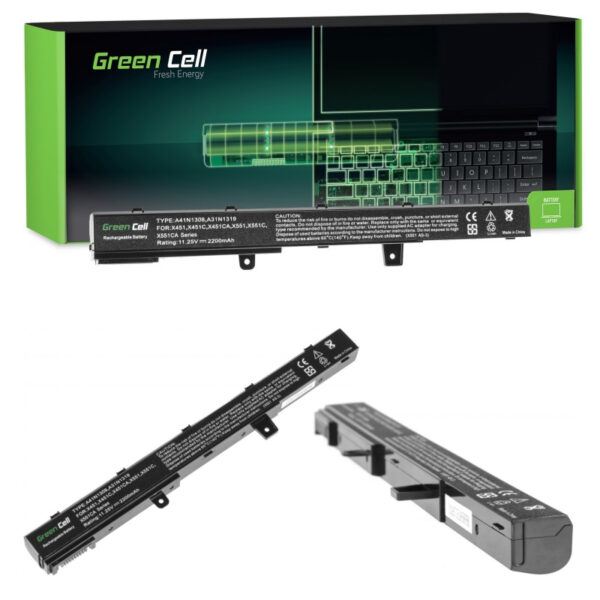 Green Cell (AS90) baterija 2200 mAh,11.25V A31N1319 A41N1308 za Asus X551 X551C X551CA X551M X551MA X551MAV F551 F551C F551M R512C R512CA R553L