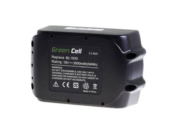 Green Cell (PT01) baterija 3000mAh/18V za Makita BDF450SFE/BTL061RF/BTW450RFE