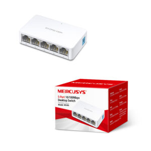 Mercusys 5-port mini Desktop preklopnik (Switch), 5×10/100M RJ45 ports, plastično kućište