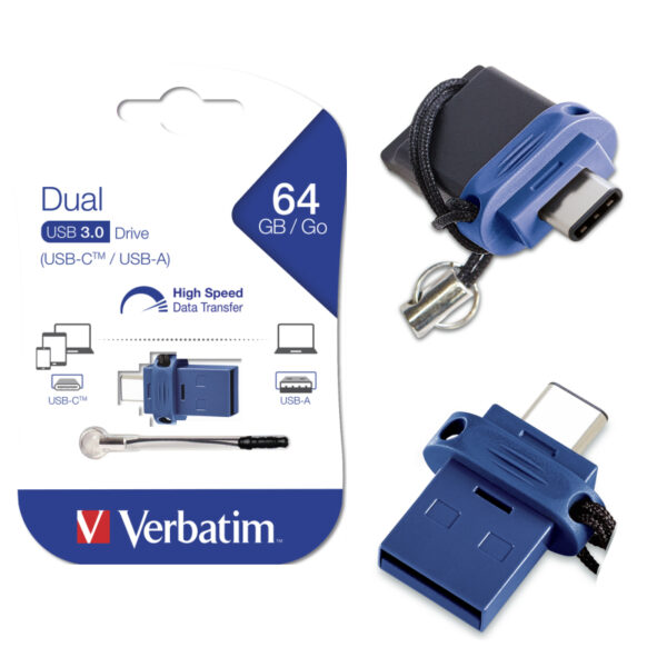 Verbatim Dual Store'n'Go 64GB  USB-C/USB-A, USB 3.2 Gen 1