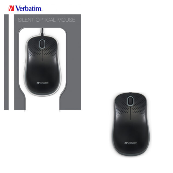 Verbatim Silent optički miš, 1000dpi, USB, crni