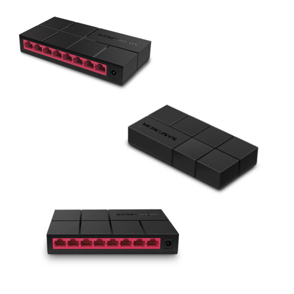 Mercusys 8-port Gigabit mini Desktop preklopnik (Switch), 8×10/100/1000M RJ45 ports, plastično kućište