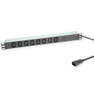 Roline strujna priključnica 19", 8×IEC3200 C13-C14 M (UPS) priključak kabla, 2.0m, aluminium
