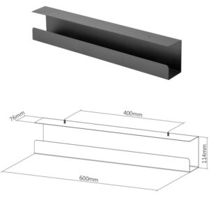 Roline VALUE stolni organizator kablova, crni