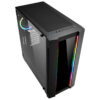Sharkoon ELITE SHARK CA200G Tower E-ATX kućište, bez napajanja, prozirna bočna stranica, RGB ventilator stražnji 1×120, crno