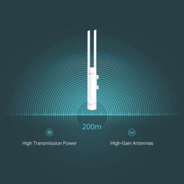 TP-Link Omada bežična pristupna točka zidna/stropna vanjska (AP) 300Mbps (2.4GHz), LAN, 802.11b/g/n, podrška za Pasive PoE, 5dBi vanjska Omni antena, IP65