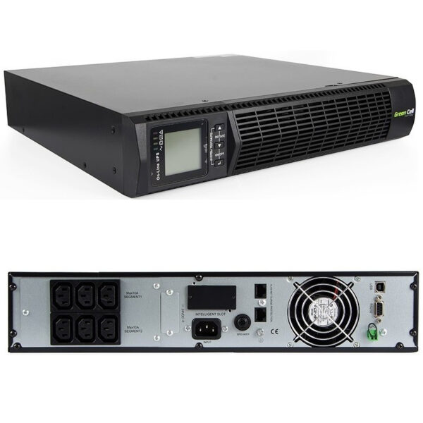 Green Cell UPS (UPS13) Online RTII 1000VA/900W, LCD