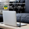 TP-Link AC600 Archer T2U Plus bežični High-Gain Dual-Band USB adapter 200Mbps/433Mbps (2.4GHz/5GHz), 802.11a/b/g/n/ac, 5dBi antena