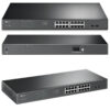 TP-Link JetStream 16-port Gigabit EasySmart PoE+ preklopnik (Switch), 16×10/100/1000M RJ45 PoE, 2×SFP Gigabit, 1U 19" rack-mount kućište (192W)