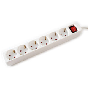 Roline VALUE naponska letva sa prekidačem 6 utičnica, 1.5m kabel, bijela