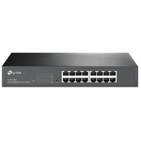 TP-Link 16-port Gigabit Easy Smart preklopnik (Switch), 16×10/100/1000M RJ45 ports, 1U 13"