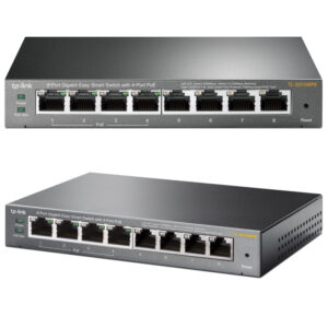 TP-Link 8-port Gigabit PoE Easy Smart preklopnik (Switch), 8×10/100/1000M RJ45, 4×PoE+, metalno kućište, 13" (64W)