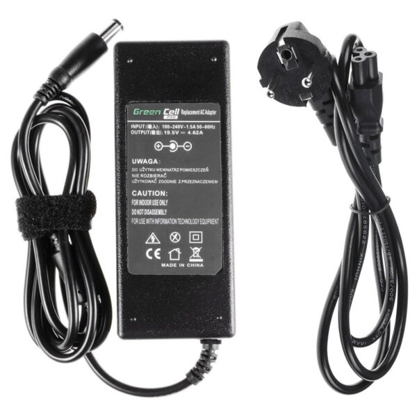 Green Cell (AD09P) Dell AC adapter 90W, 19.5V/4.62A, 7.4mm-5.0mm