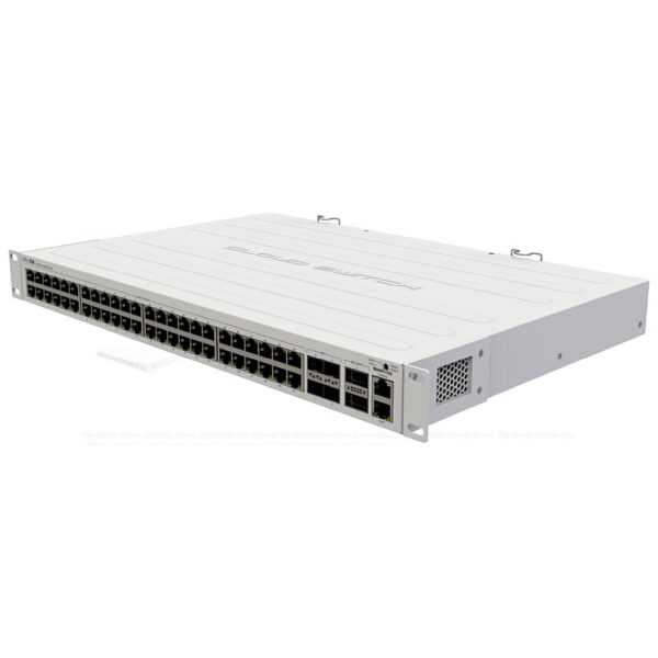 Mikrotik Cloud Router Switch CRS354-48G-4S+2Q+RM, 48×G-LAN RJ45, 4×10G SFP+, 2×40G QSFP+, RouterOS L5, 1U rackmount , Dual redundant PSU