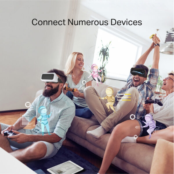 TP-Link AX6000 bežični usmjerivač (Dual-Band Router Wi-Fi 6) 1148Mbps/4804Mbps (2.4GHz/5GHz), 802.11ax/a/b/g/n/ac, 1×G-WAN, 8×G-LAN, USB-A3.0/USB-C3.0, 8×fiksne antene