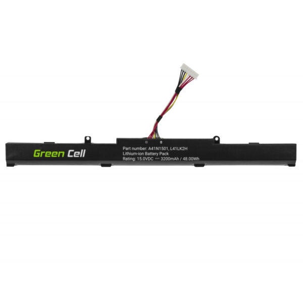 Green Cell (AS138) baterija 15V, 3200 mAh za AsusAsus ROG GL752 GL752V GL752VW, Asus VivoBook Pro N552 N552V N552VW N552VX N752 N752V N752VX