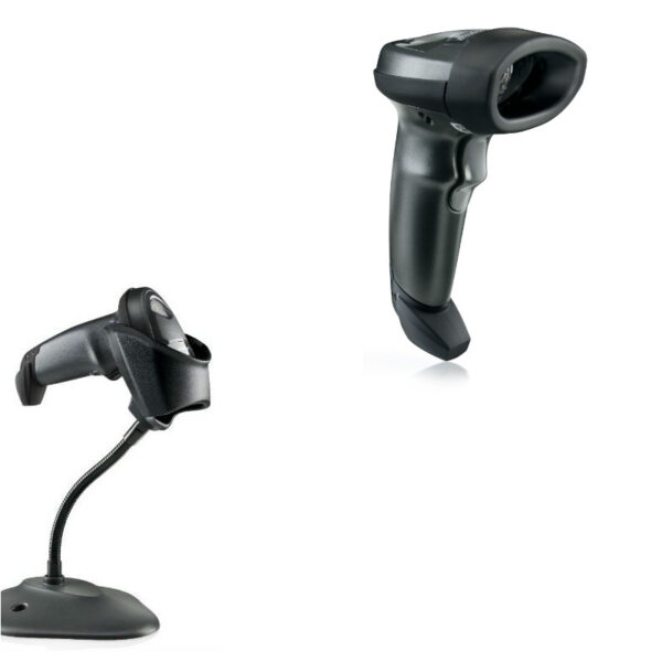 Zebra LI2208 1D linearni barcode čitač + stalak, USB, crni