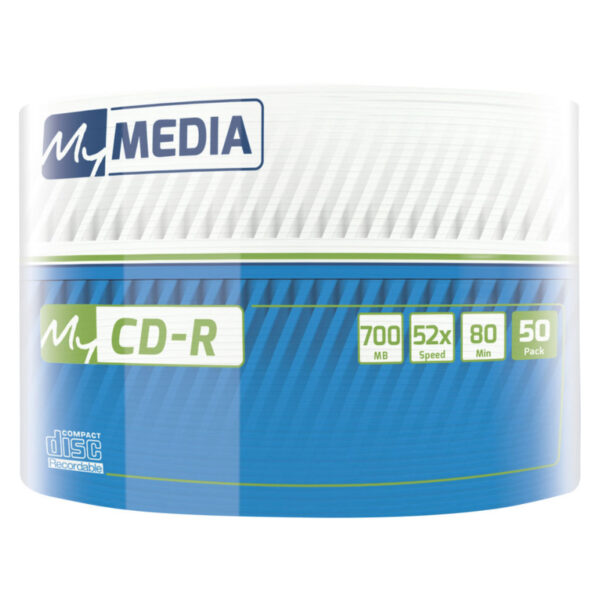 50771_02 CD-R MyMedia 700MB 52× Matt Silver, Wrap pakiranje 50 kom.