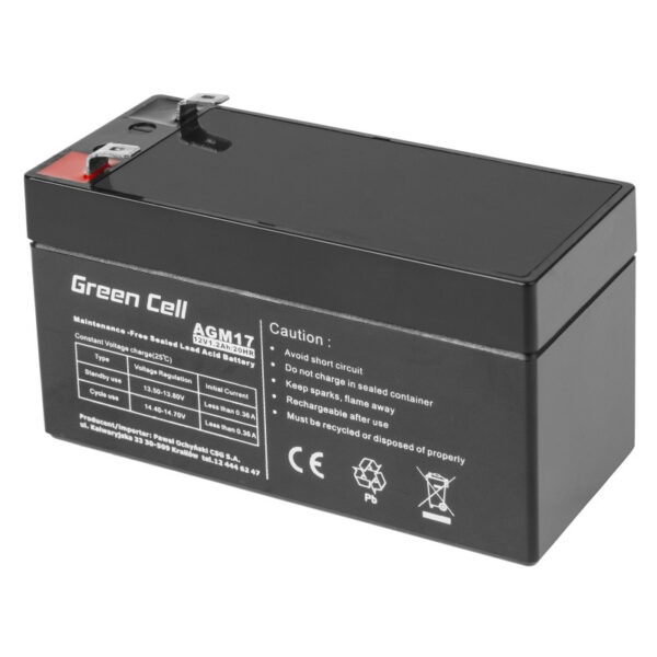 Green Cell (AGM17) baterija AGM 12V 1,2Ah