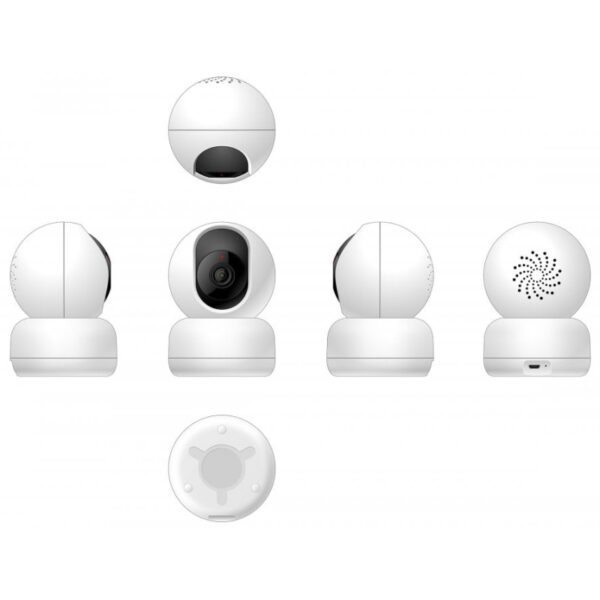 WOOX WiFi Smart PTZ kamera, Pan/Tilt/Zoom, Full HD 1080p, 360°/104°, microSD, Wooxhome app, glasovna kontrola - Alexa & Google Assistant (R4040)