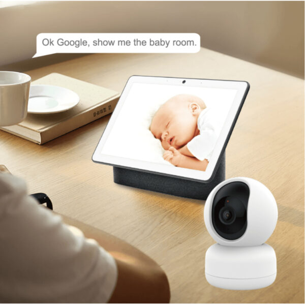 WOOX WiFi Smart PTZ kamera, Pan/Tilt/Zoom, Full HD 1080p, 360°/104°, microSD, Wooxhome app, glasovna kontrola - Alexa & Google Assistant (R4040)
