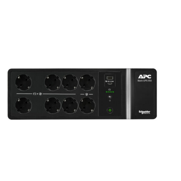 APC Back UPS 850VA/520W, Offline, 8x Schuko CEE7, USB C+A charging ports (BE850G2-GR)