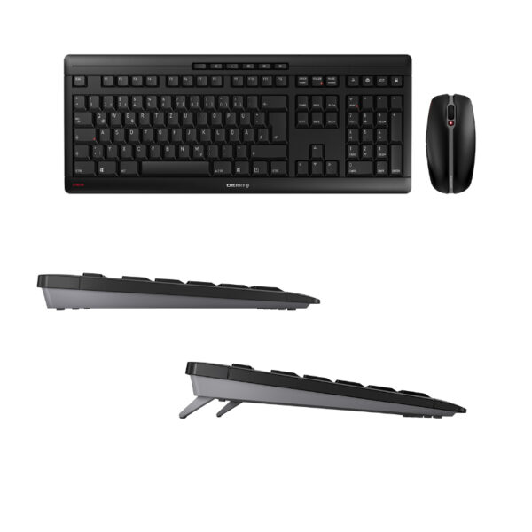 Cherry Stream Desktop tiha bežična tipkovnica + miš, crna