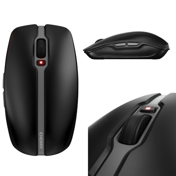 Cherry Stream Desktop tiha bežična tipkovnica + miš, crna