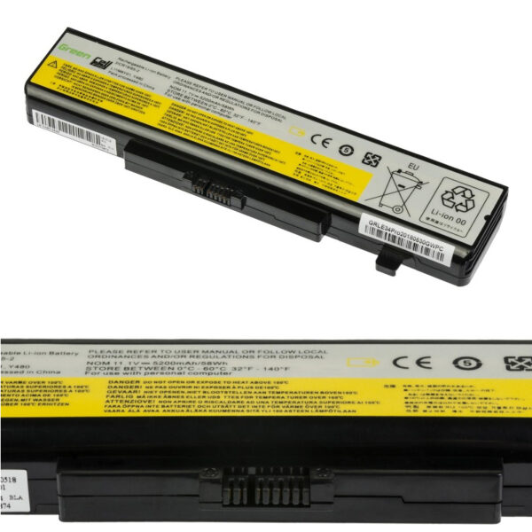 Green Cell (LE34PRO) baterija 5200 mAh, 10.8V za Lenovo Y480 V480 Y580 / 11,1V 5200mAh