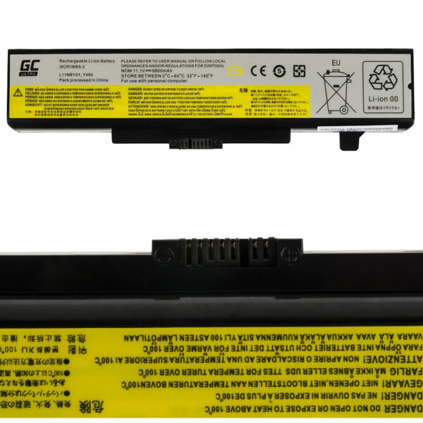 Green Cell (LE34ULTRA) baterija 6800 mAh, 10.8V za Lenovo Y480 V480 Y580 / 11,1V 6800mAh