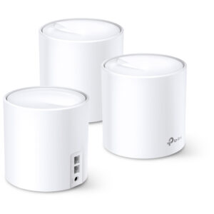 TP-Link AX5400 Deco X60 (3-pack), Dual-Band Mesh Wi-Fi 6, 574Mbps/2402Mbps (2.4GHz/5GHz), 802.11ax/ac/n/a/b/g, 2×G-LAN, Deco App